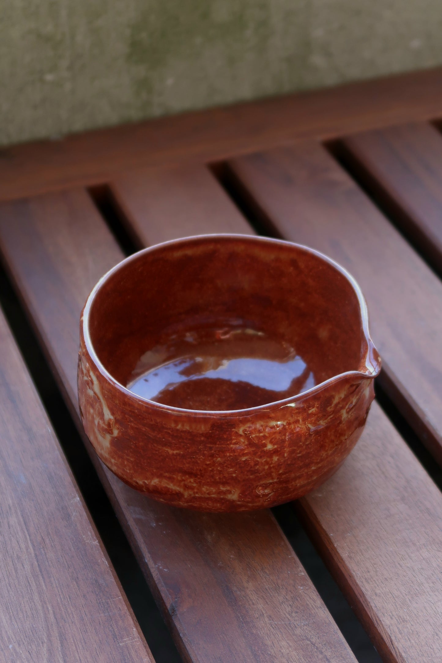 Large red copper Matcha Bowl